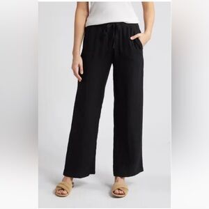 Caslon Black Wide-Leg Pants